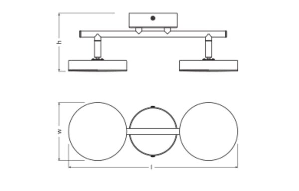 LED Deckenleuchte Schwarz verstellbar 3000 K OSRAM