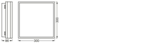 LED Deckenlampe dimmbar Smart+ TW Schwarz L:30cm OSRAM