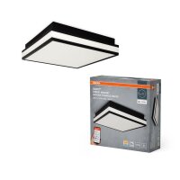 LED Deckenlampe dimmbar Smart+ TW Schwarz L:30cm OSRAM