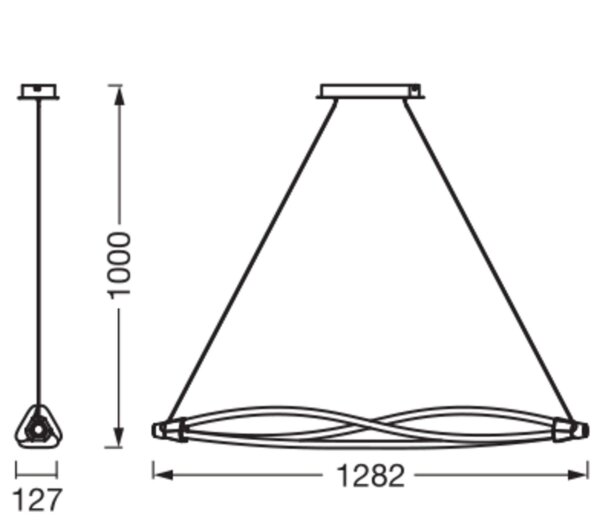 LED Hängelampe dimmbar Dunkelgrau 3000 K OSRAM