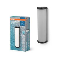 Wandleuchte Schwarz Stahl IP44 H:32 cm E14 Modern OSRAM