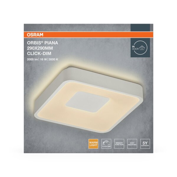 LED Deckenleuchte Click-DIM Weiß 3000 K L:29cm OSRAM