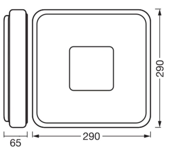 LED Deckenleuchte Click-DIM Weiß 3000 K L:29cm OSRAM