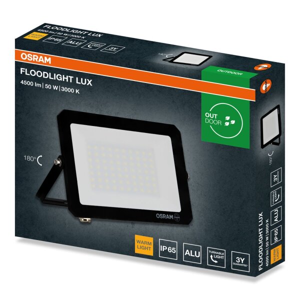 LED Außenstrahler schwenkbar Schwarz Alu IP65 OSRAM