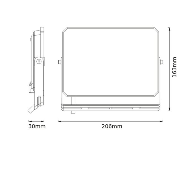 LED Außenstrahler schwenkbar Schwarz Alu IP65 OSRAM