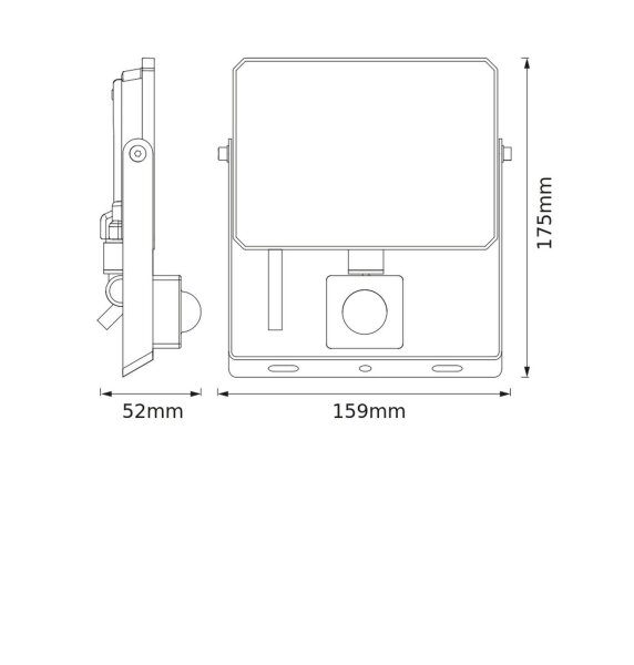 LED Spot Sensor schwenkbar Alu 3000K IP65 L:16cm OSRAM