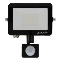 LED Spot Sensor schwenkbar Schwarz Alu 3000K IP65 OSRAM