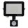 LED Spot Sensor schwenkbar Schwarz Alu 3000K IP65 OSRAM
