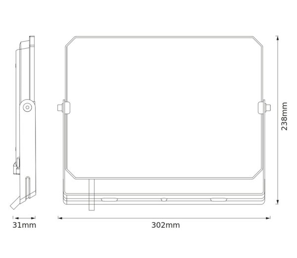 LED Außenstrahler schwenkbar Alu 4000K IP65 L30cm OSRAM
