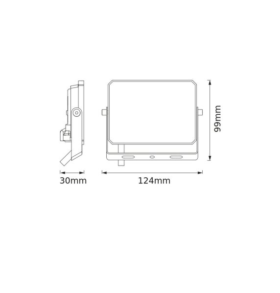 LED Flutlicht schwenkbar Schwarz Alu 6500K IP65 OSRAM