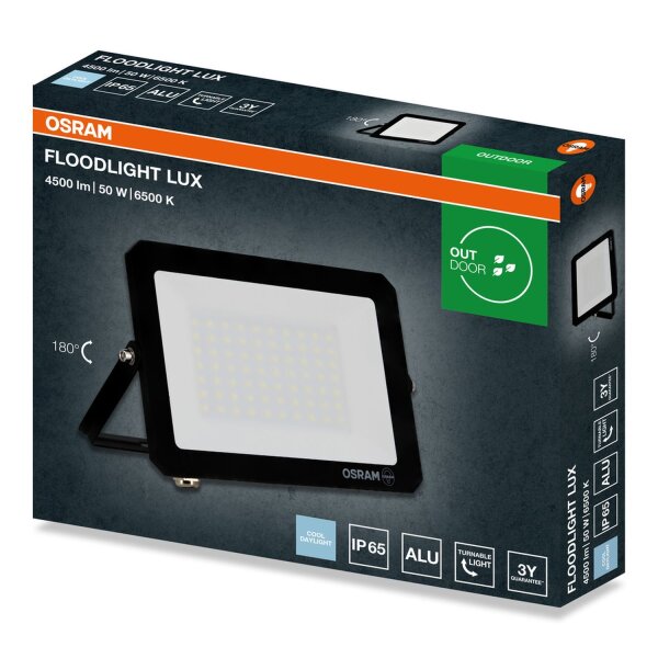 LED Außenstrahler schwenkbar Alu Schwarz IP65 OSRAM