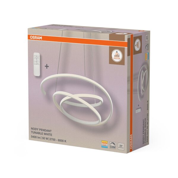 LED Pendelleuchte Weiß 2700-6000K dimmbar Ø50 cm OSRAM