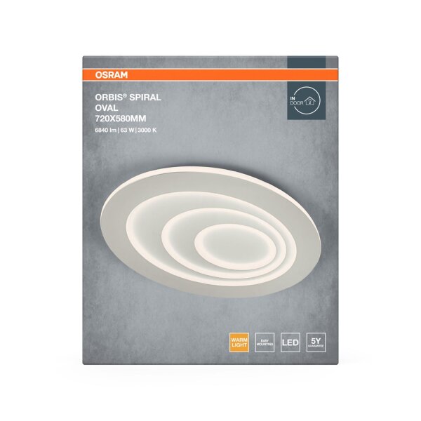 LED Deckenlampe Weiß Metall 3000K L:72cm blendarm OSRAM