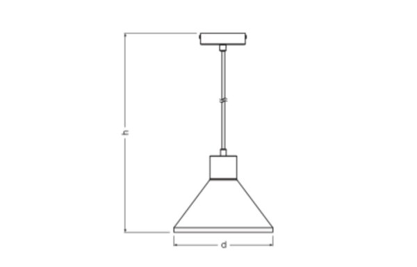 Hängelampe Beton Holz Modern E27 L:22 cm rund OSRAM