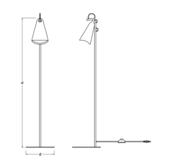 Stehleuchte verstellbar Metall E27 H:120 cm OSRAM