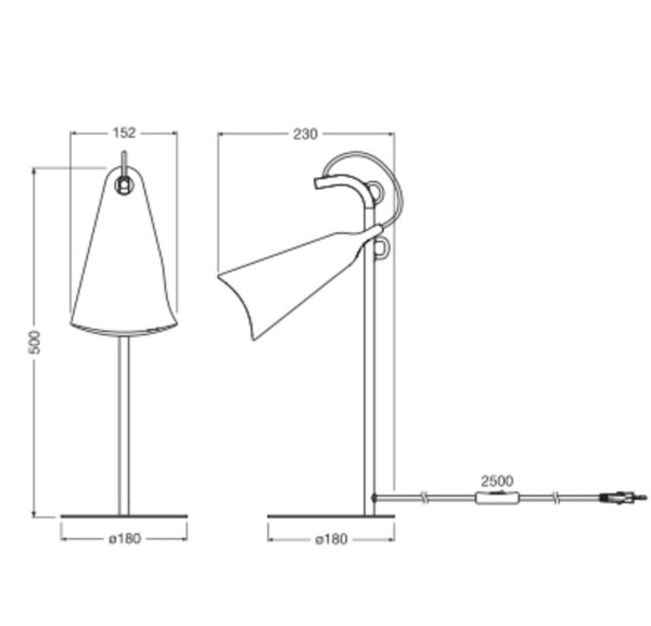 Tischleuchte verstellbar Schwarz E27 H:50 cm OSRAM