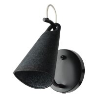 Wandlampe verstellbar Schwarz H:24,5 cm E27 Schalter