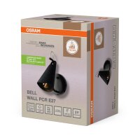 Wandlampe verstellbar Schwarz H:24,5 cm E27 Schalter