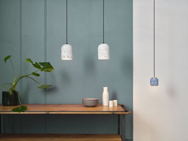 Pendelleuchte Gold Terrazzo Blau Ø10 cm OSRAM