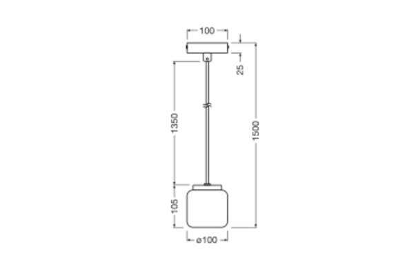 Pendelleuchte Gold Terrazzo Blau Ø10 cm OSRAM