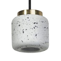 Hängelampe Weiß Terrazzo Gold Ø10 cm...
