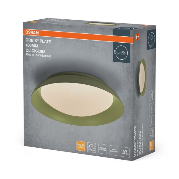 LED Deckenleuchte Click-DIM Grün 3000K L:43cm OSRAM