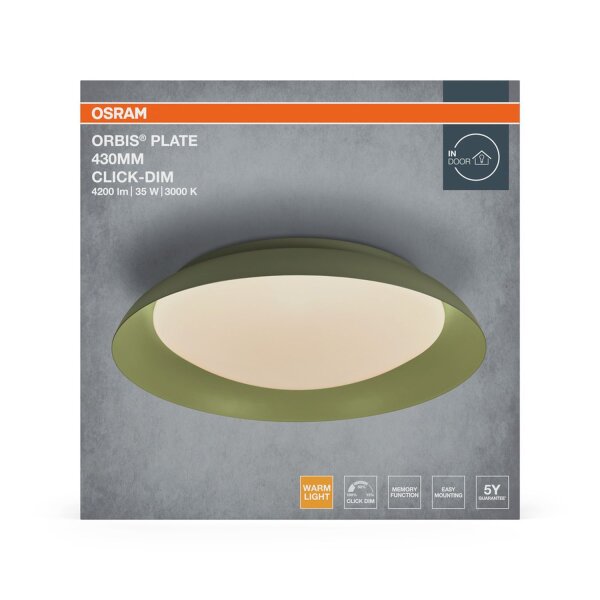 LED Deckenleuchte Click-DIM Grün 3000K L:43cm OSRAM