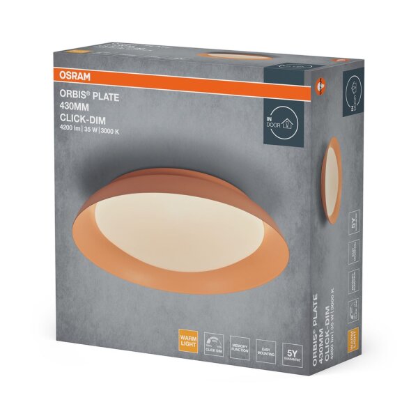 LED Deckenlampe Rosé Click-DIM 3000K Ø43cm modern OSRAM