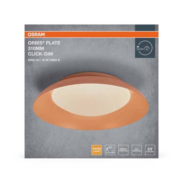 LED Deckenleuchte Click-DIM Rosé 3000 K L:31cm OSRAM