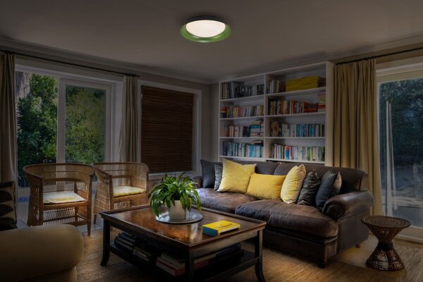 LED Deckenlampe Click-DIM Schwarz Grün 3000K Ø43cm rund