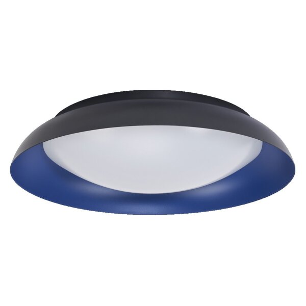 LED Deckenleuchte Click-DIM Schwarz Blau 3000K Ø48cm