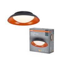 LED Deckenleuchte Click-DIM Schwarz Gelb 3000K Ø31cm