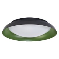 LED Deckenlampe Click-DIM Schwarz Gr&uuml;n 3000K rund...