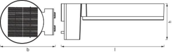 LED Solar Wandleuchte Sensor Metall 3000K IP44 OSRAM