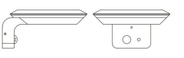 LED Solar Wandlampe Sensor Alu 3000 K IP44 OSRAM