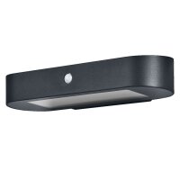 LED Solar Wandlampe Sensor Schwarz Alu 4000K IP44 OSRAM