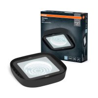 LED Deckenlampe Schwarz Glas 6500K IP65 B23cm OSRAM