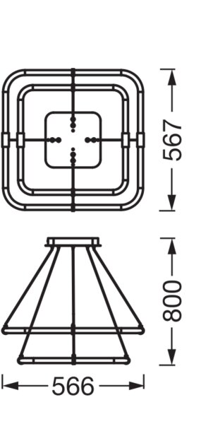 LED Pendelleuchte Dunkelgrau dimmbar 3000 K OSRAM