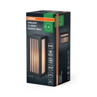 Wandlampe Dunkelgrau Aluminium IP65 E27 H:25 cm OSRAM