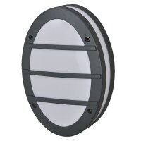 Wandleuchte Dunkelgrau Alu IP65 E27 L:29 cm rund OSRAM