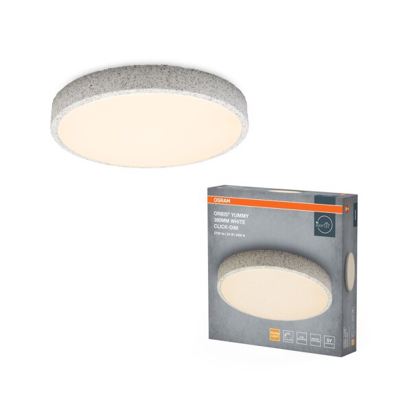 LED Deckenleuchte Weiß Metall Click-DIM 3000K OSRAM