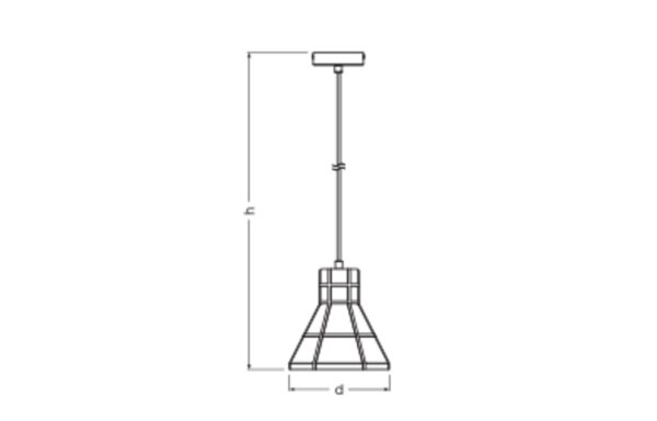 Pendelleuchte Beton Grau E27 L:20 cm Modern OSRAM