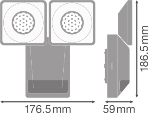 LED Wandleuchte Sensor flexibel Metall 4000K IP55 OSRAM