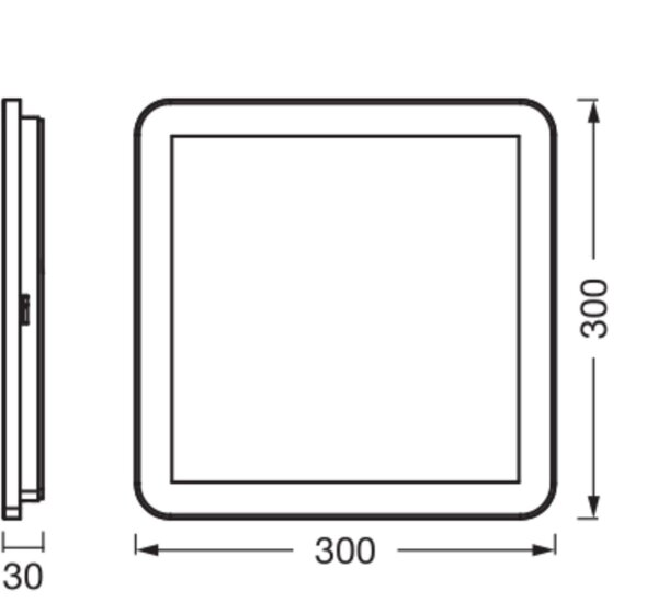 LED Deckenlampe Click-CCT Holz 3000-4000K IP44 B:30 cm