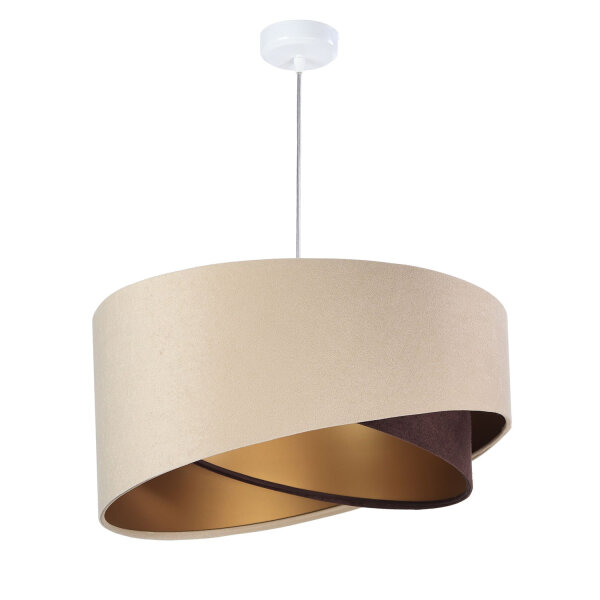 Lampe à suspendre Beige Or Marron Lampe de table à manger
