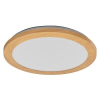 LED Deckenlampe Click-CCT Holz IP44 rund Ø30cm OSRAM