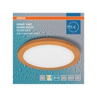 LED Deckenlampe Click-CCT Holz IP44 rund Ø30cm OSRAM