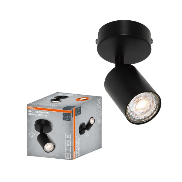 Deckenstrahler flexibel Metall Schwarz GU10 OSRAM
