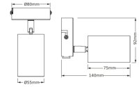 Deckenstrahler flexibel Metall Schwarz GU10 OSRAM