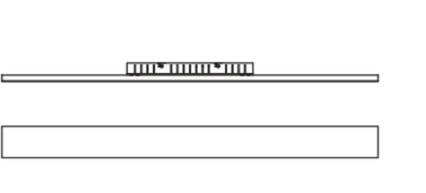 LED Deckenleuchte Weiß Alu 3000K L:119,5cm blendarm